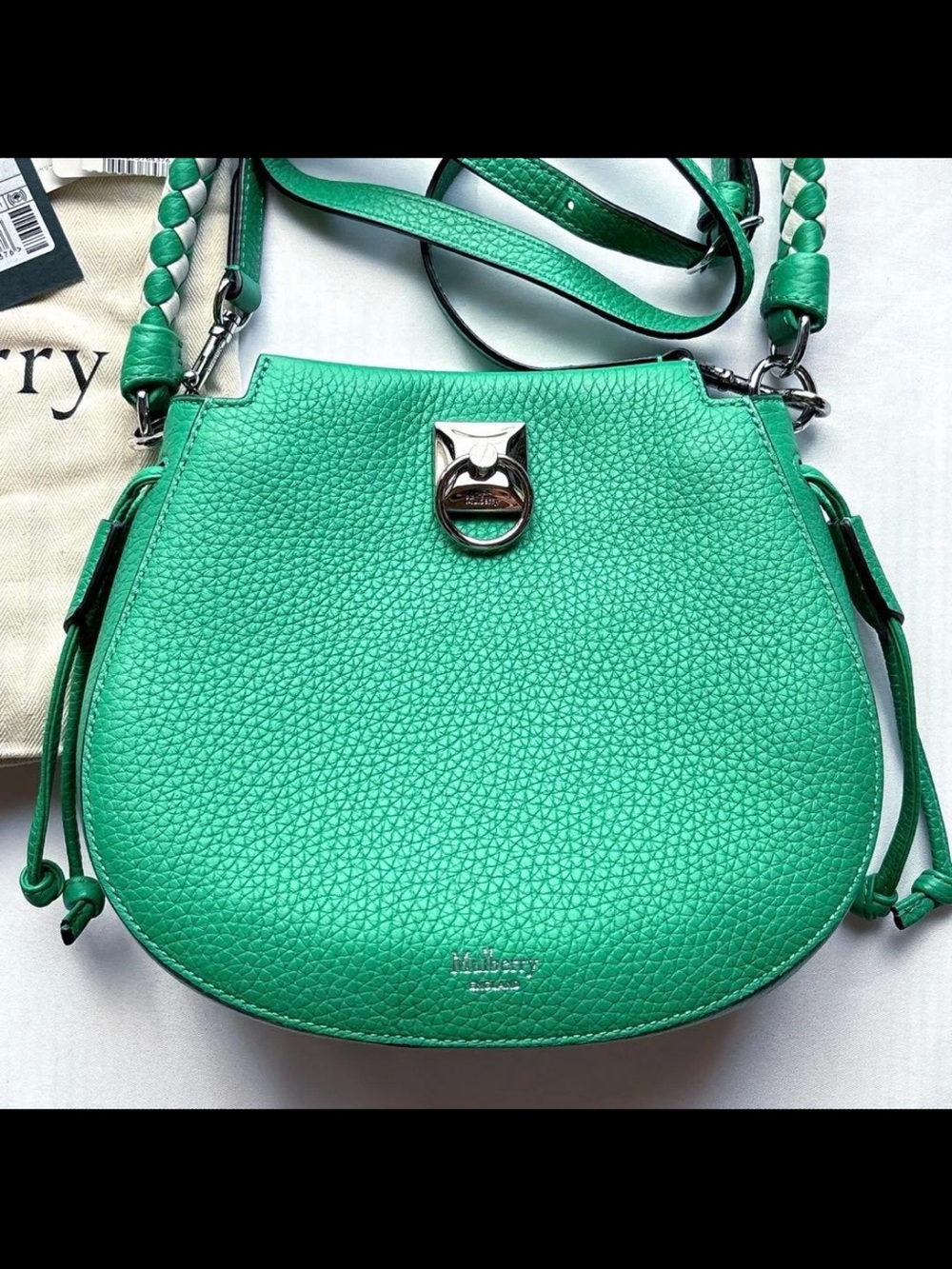 Mulberry Pebbled Leather Shoulder Bag in Emerald Green - Picture 6 of 14